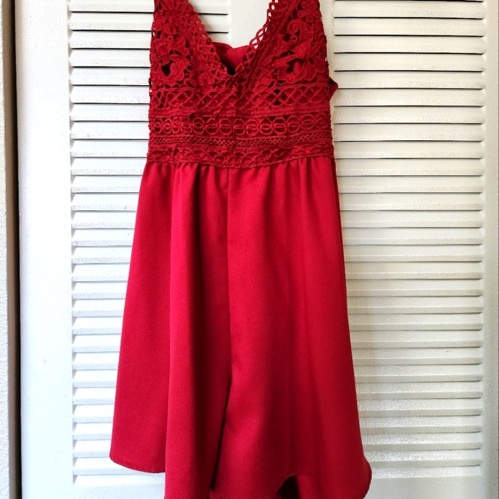 Women Romper/Playsuit Red Size Small